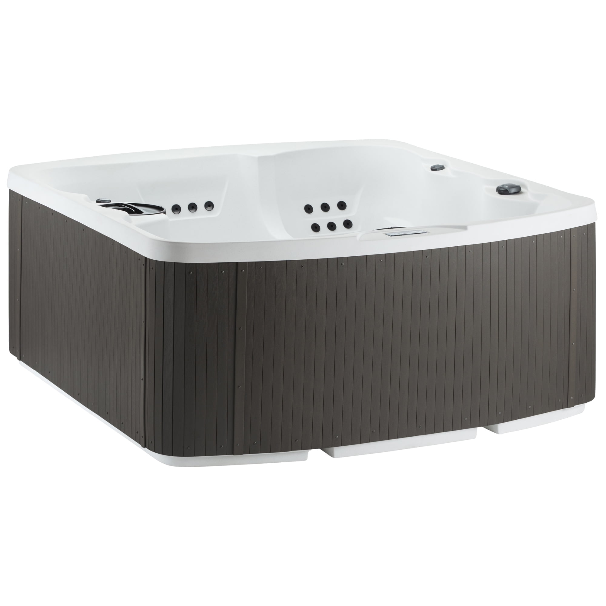 Leganza Arctic White and Gray 6-Person 90-Jet Spa with Lounge Seating
