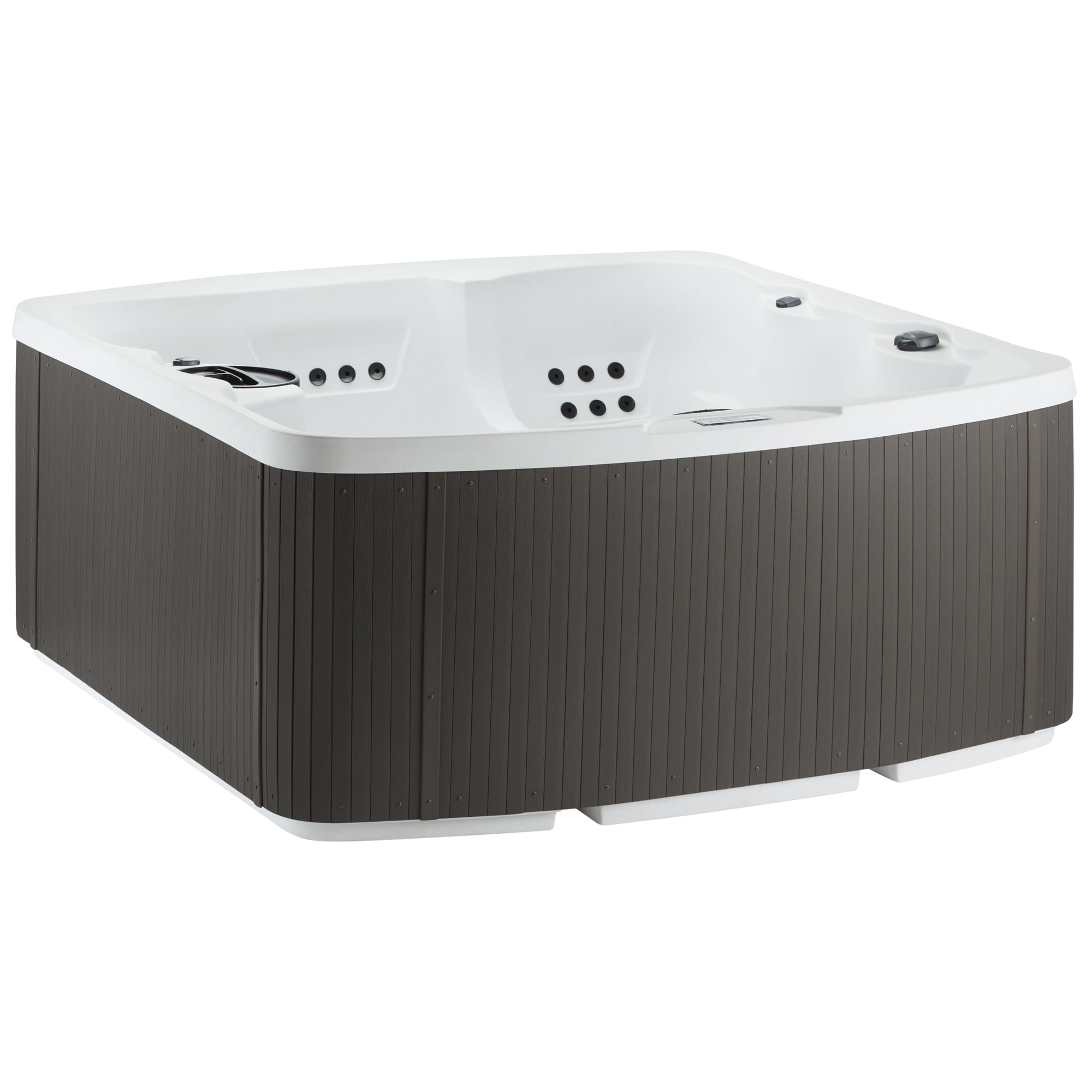 Leganza Arctic White and Gray 6-Person 90-Jet Spa with Lounge Seating