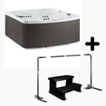 thumbnail image 1 of Lifesmart Leganza Hot Tub - 6-Person, 90- Jet, 230-Volt Spa in Arctic White/Coastal Gray, 1 of 14