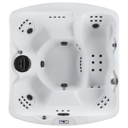 Lifesmart Leganza Hot Tub - 6-Person, 90- Jet, 230-Volt Spa in Arctic White/Espresso