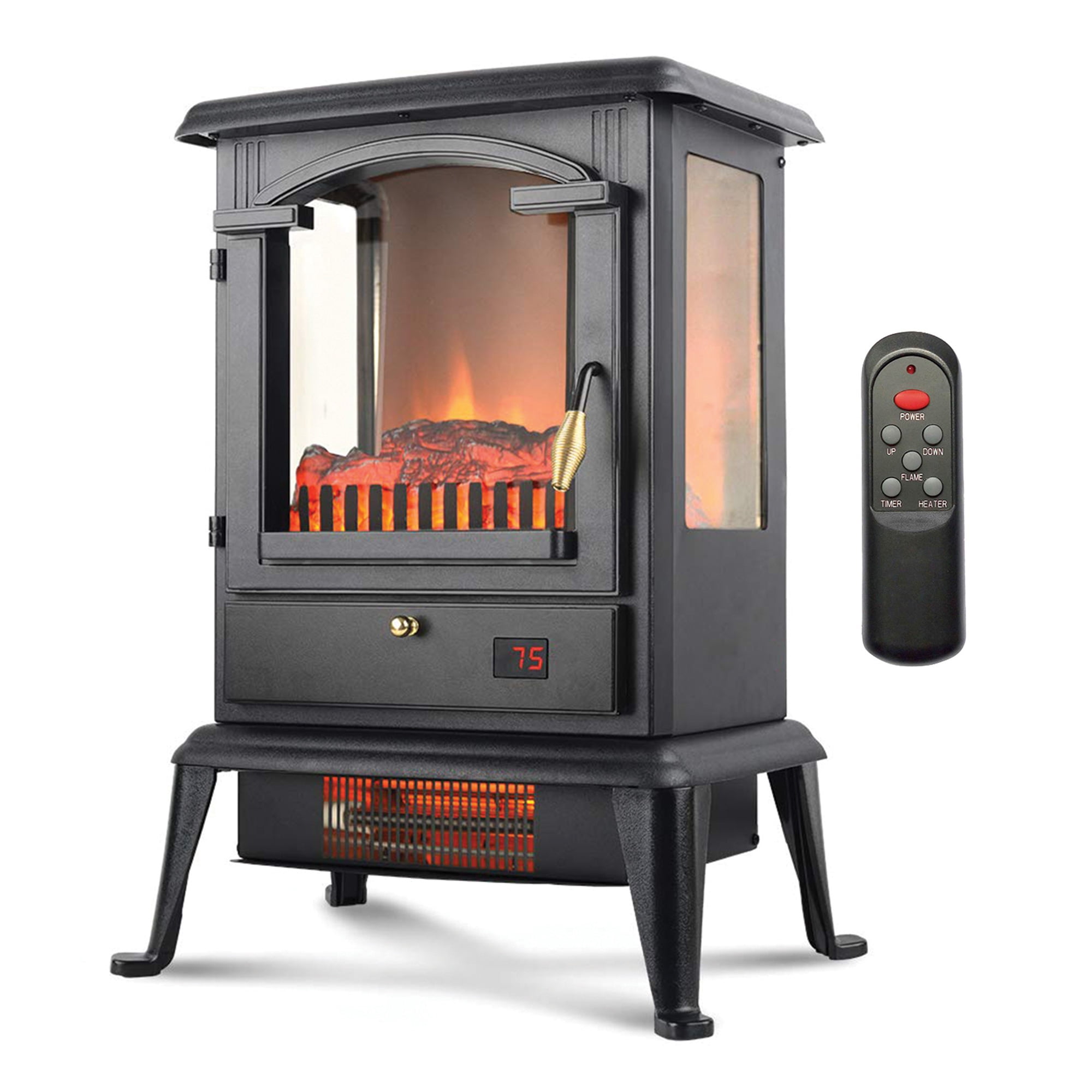 Lifesmart LifePro 1500W  16.6"x10.7"x22.4" 12.73lbs 3 Sided Electric Infrared Quartz Stove Heater