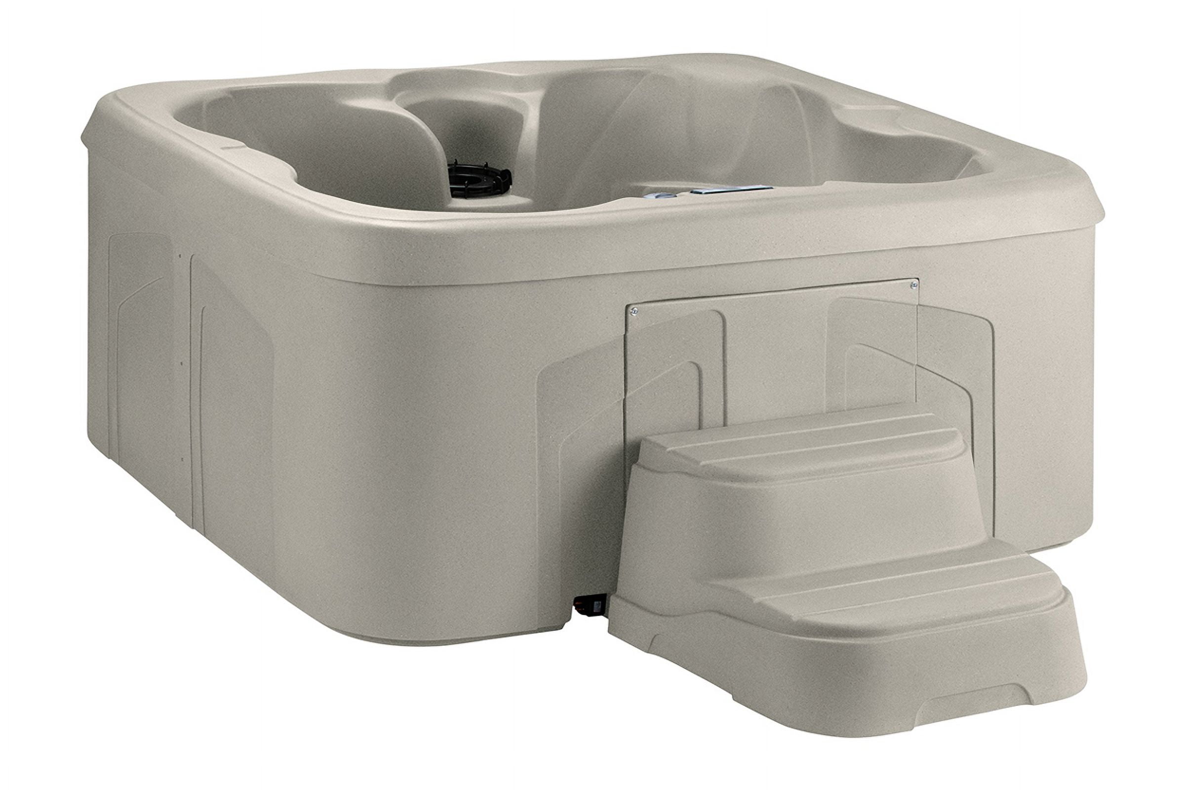 Lifesmart SpasBermuda LS100 4 Person Plug & Play Square Hot Tub Spa w