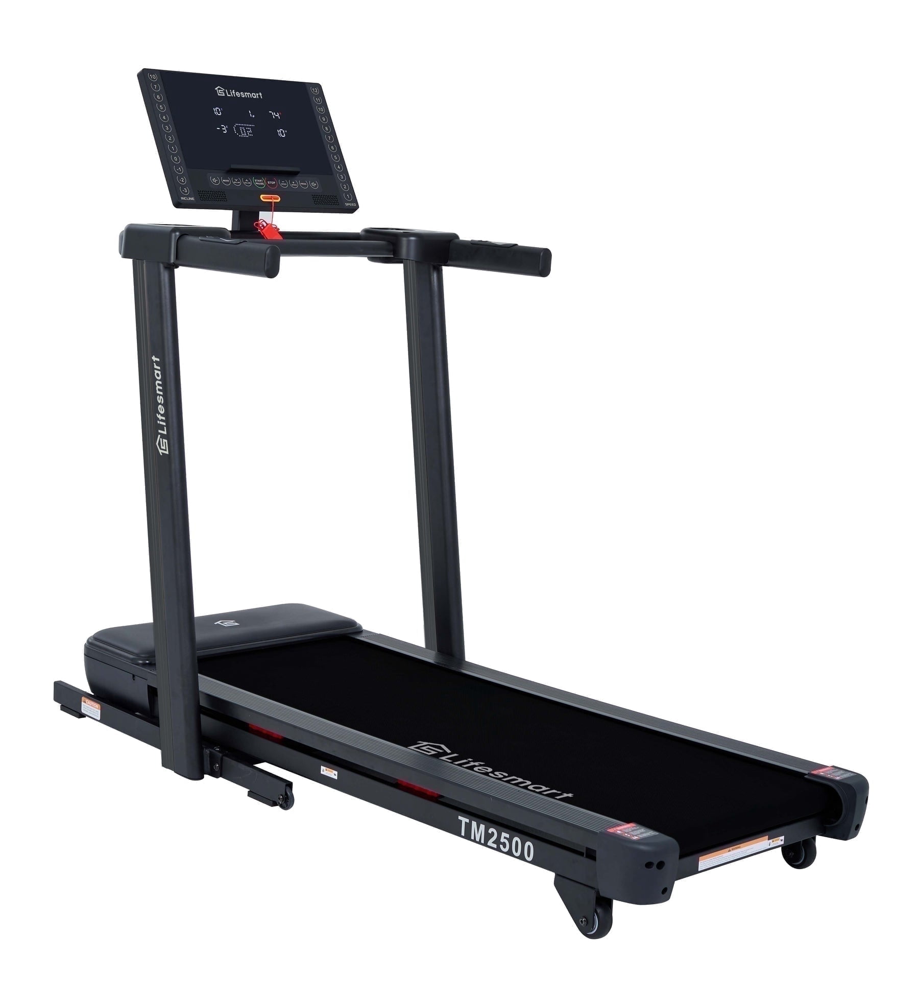 Lifesmart TM2500 PowerTouch Folding Treadmill for Home Gym with Brushless Motor Incline and Decline Compact Heavy Duty Treadmill with Bluetooth Speakers and Heart Rate Monitor