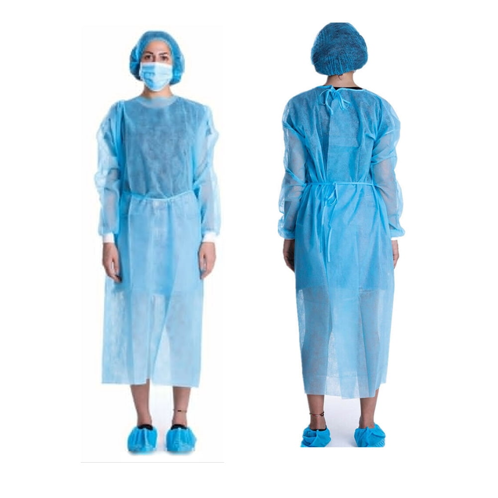 Lifesoft Disposable Isolation Gown Polypropylene PPE Gowns, Pack of 15 ...