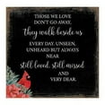 thumbnail image 1 of Lifesong Milestones Modern Memorial 6x6 Wooden Plaque Sign Those We Love Tabletop Family Home Decoration | Black, 1 of 8