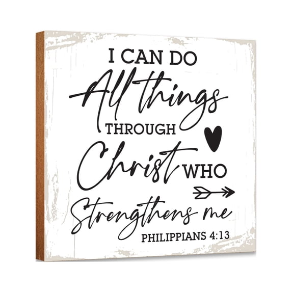 Lifesong Milestones Rustic Christian Signs for Tabletop & Shelf Décor