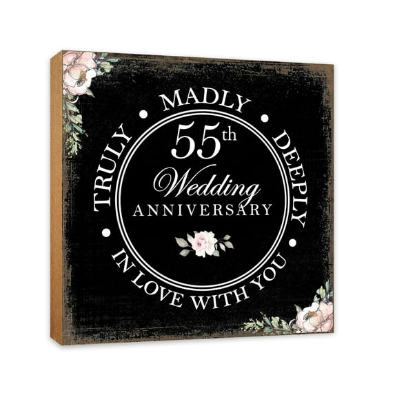 Lifesong Milestones Tabletop Signs Farmhouse Decor for Wedding Anniversary Gift Ideas