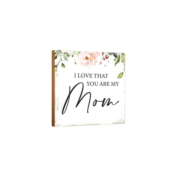 Lifesong Milestones Wooden Shelf Decor Rustic Farmhouse Sign for Mother's Day Gifts