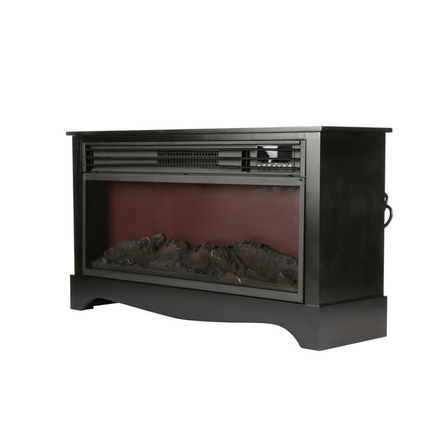 Lifesource 20" Tall Heater Fireplace with Color-Change LED Affect, Black Cabinet