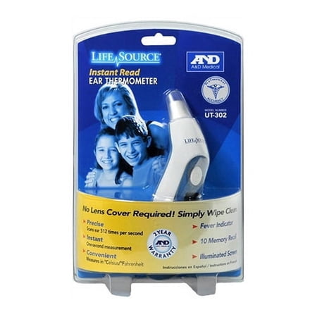 Lifesource Ut-302 Instant-Read Digital Ear Thermometer - 1 Ea, 6 Pack