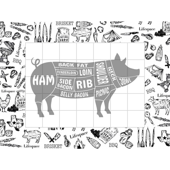 Lifespace Disposable 18" x 12" "Pig" Cutting Boards - 50x Sheets