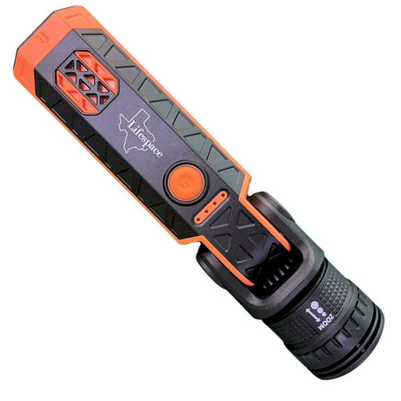 Lifespace Premium 3-in-1 Portable Emergency Flashlight with Siren, USB C-Port & Magnetic Base