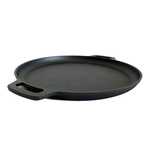 Lifespace Round Flat Cast Iron Grill Pan - 14"