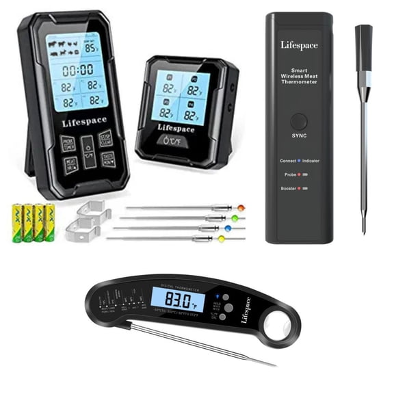 Lifespace Ultimate Thermometer Bundle  Smart Bluetooth + 4-Probe Wireless + Instant-Read