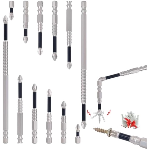 Lifesparking High Magnetic Screwdriver Drill Bit Set, K5 Impact Resistant Non Slip Bit (2Sets)