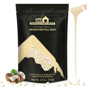 Lifestance 2.5lb/40oz Coconut Cream Hard Brazilian Bikini Wax Beads Kit for Hair Removal at Home Sensitive Skin Face Body for Women & Men