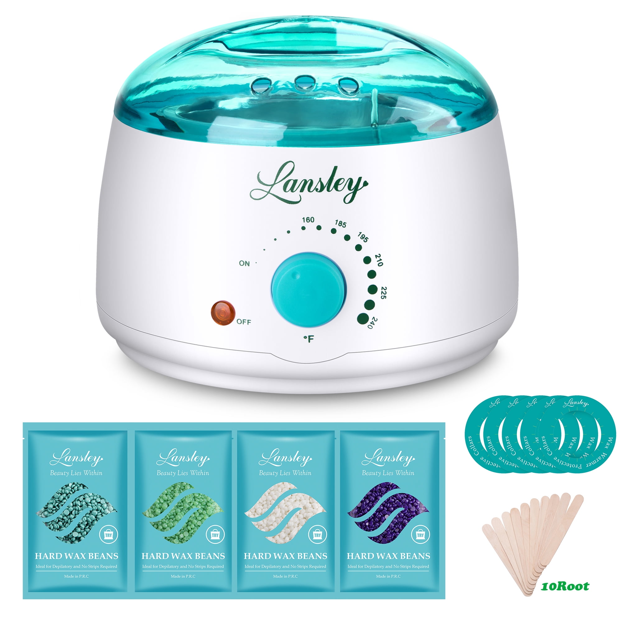 Lifestance Wax Warmer Hair Removal Home Waxing Kit Electric Pot Heater for  Rapid Waxing of All Body, Face, Bikini Area, Legs with 4 Flavor Hard Wax  Beans & 10 Wax Applicator Spatulas(At-home