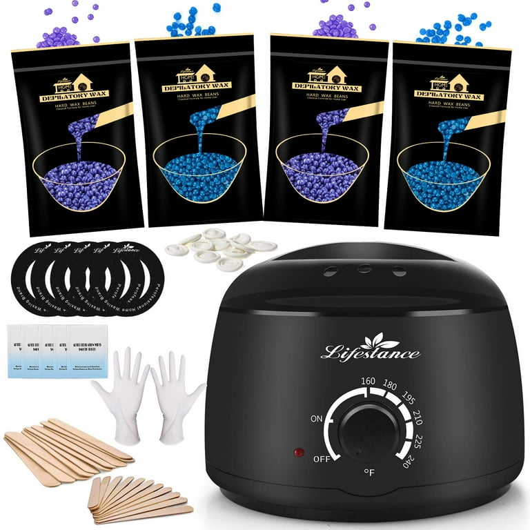 Saloniture Professional Home Waxing Kit And Wax Warmer Machine With Digital  Display For Hair Removal - Black With Black Lid : Target