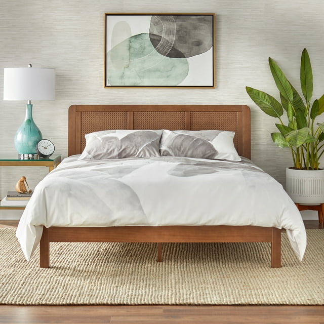 Lifestorey Larkin MidCentury Modern Queen Platform Bed with