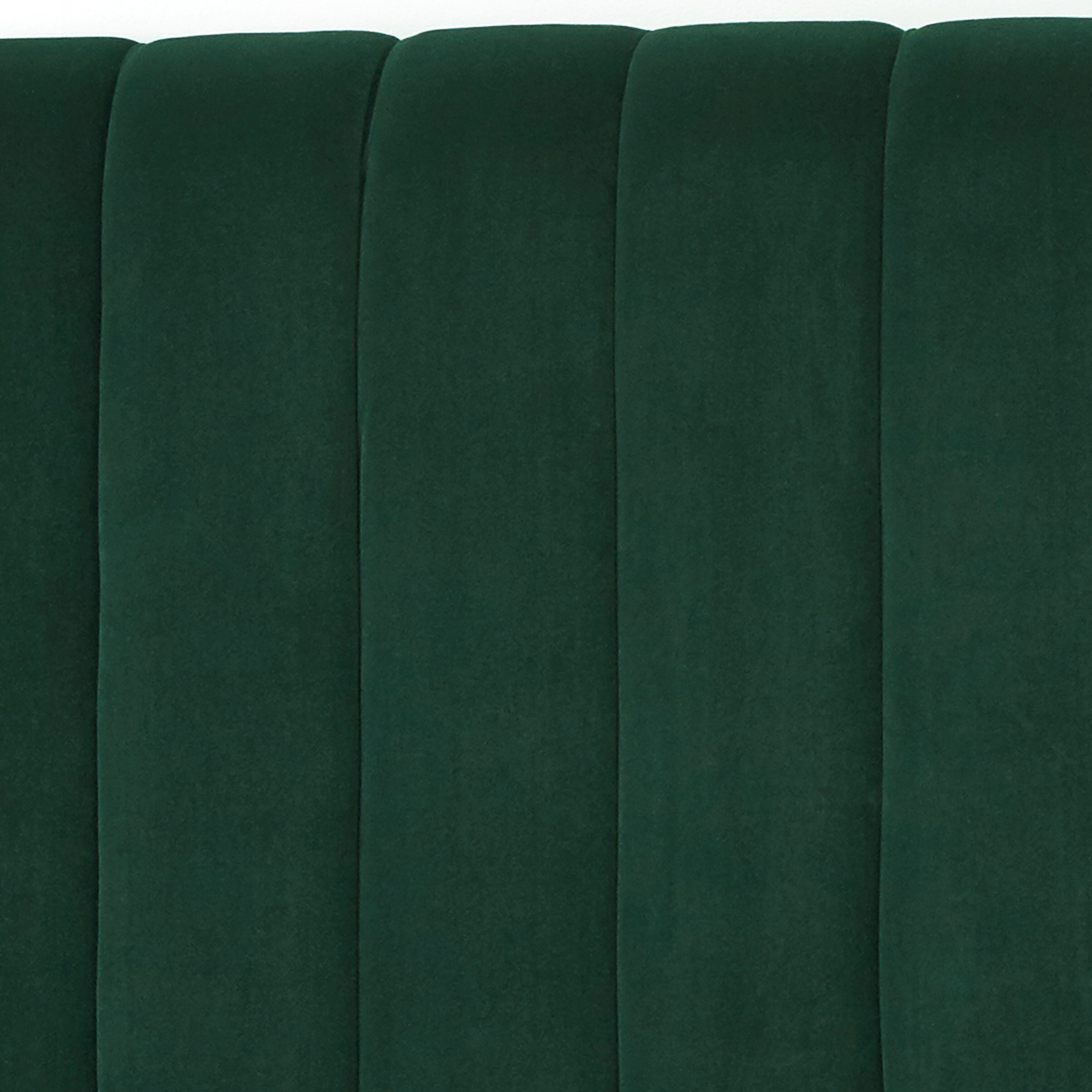 Lifestorey Teagan Queen Channel Upholstered Headboard Emerald Green