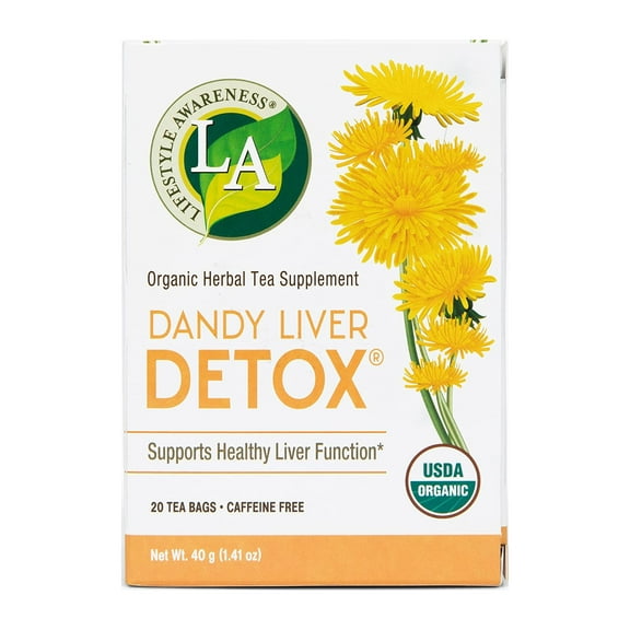 Lifestyle Awareness Dandy Liver Detox Cleansing Dandelion Tea Bags 1.05 oz, 20 count