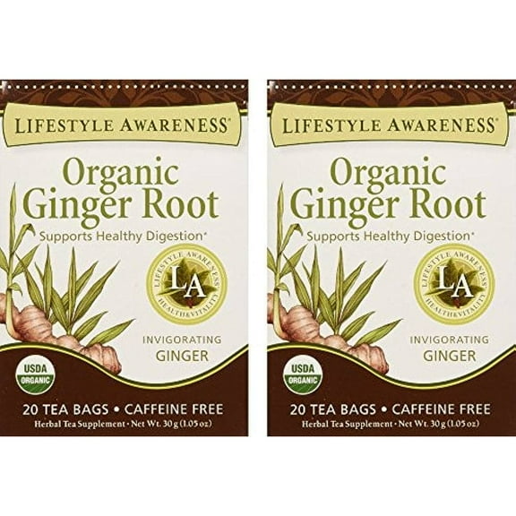 Lifestyle Awareness Organic Ginger Root Tea, 1.2 OZ