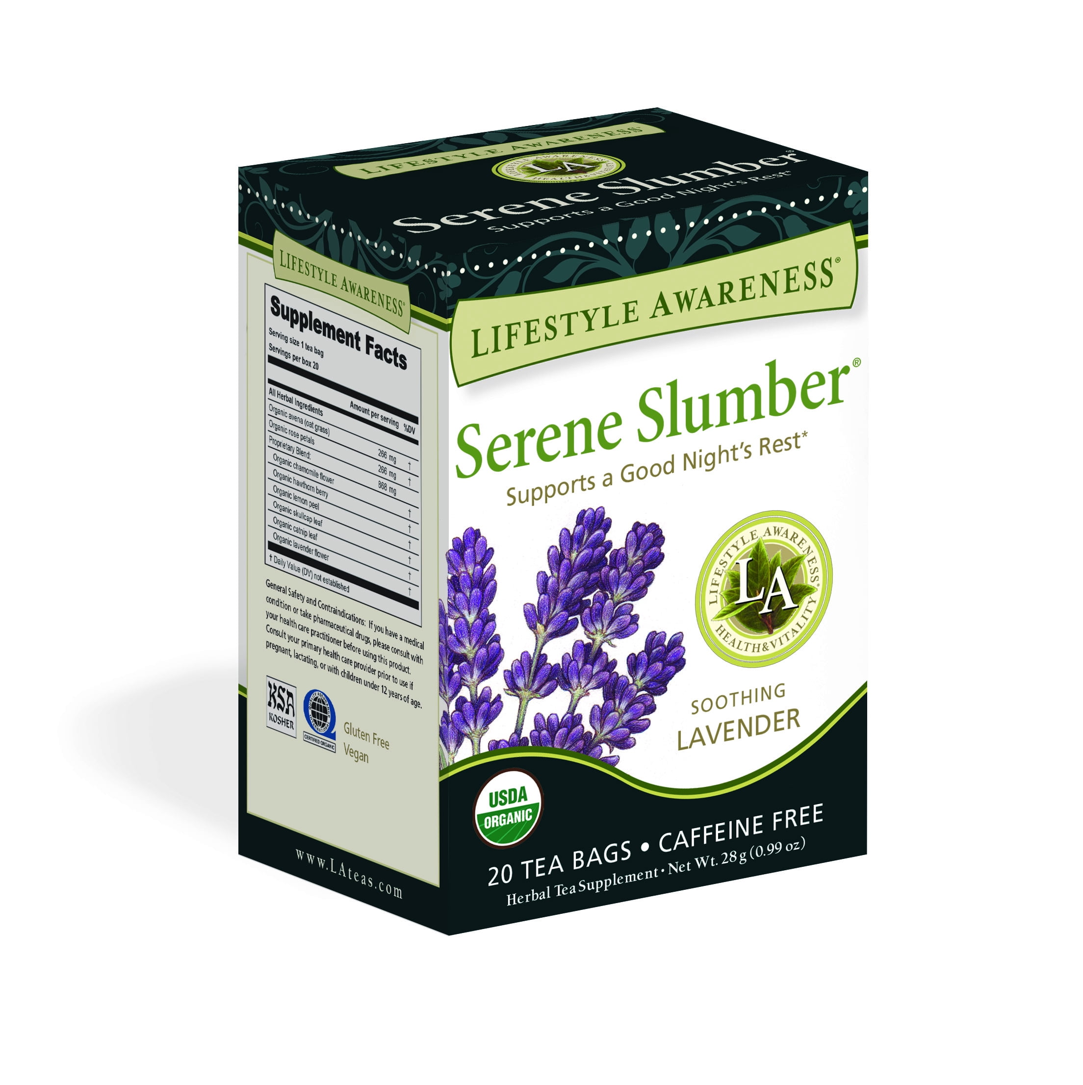 Lifestyle Awareness Serene Slumber Organic Tea - Case Of 6 - 20 Bag