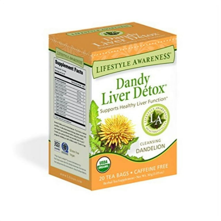 Lifestyle Awareness Teas Dandy Liver Detox Herbal Tea, 20 Tea Bags