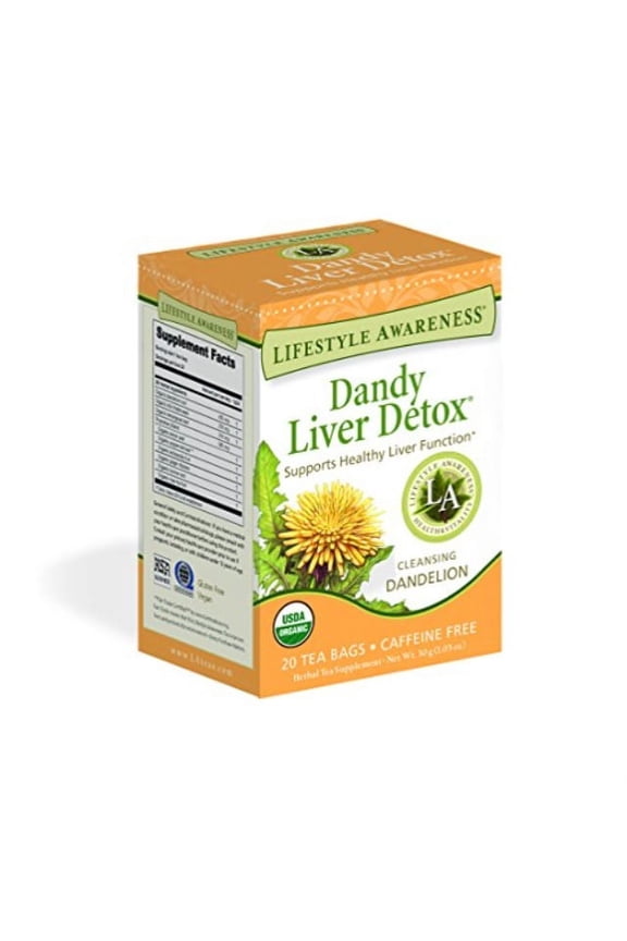Teas, Caffeine Free Dandy Liver Detox Tea, 20 Count