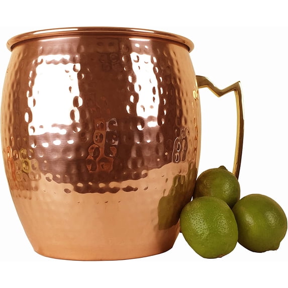 Lifestyle Banquet Giant Moscow Mule Mug (Solid Not Plated) - 1.3 Gallons (166.4 Oz) Extra Large Moscow Mule Copper Mug - Pure Hammered Copper Ice Bucket