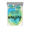 thumbnail image 1 of Lifestyle Bedding Set with Sheet & Covers, You are Inspirational Words on Watercolor Painbrush Design Print, Printed Bedroom Decor 2 Shams, 4 Sizes, Sky Blue Green, by Ambesonne, 1 of 3