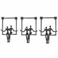 thumbnail image 1 of Adam & Friends Swinging Couple Sculpture | 3-Pack | Black, 1 of 6