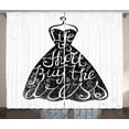 thumbnail image 1 of Ambesonne Modern Curtains 2 Panel Set, Positive Words on Hanger, 108" x 90", Brown White, 1 of 3