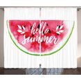 thumbnail image 1 of Ambesonne Lifestyle Curtains 2 Panel Set, Motivation Words Paint, 108" x 108", Red and Green, 1 of 3