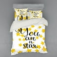 thumbnail image 1 of Lifestyle Duvet Cover Set, Motivational You are a Star Phrase Words Encouragement Words Design, Bedding Set with Shams and Fitted Sheet, 3 Sizes, by Ambesonne, 1 of 3
