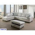 thumbnail image 1 of Lifestyle Furniture LSF09513A 3 Piece Left Facing Sectional Sofa Set with Ottoman, Faux Leather - Powder, 1 of 1