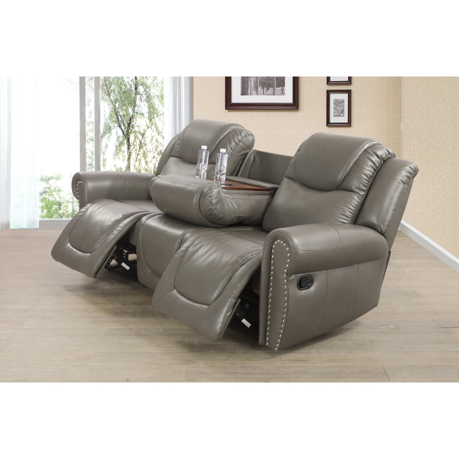 Lifestyle Furniture Breathing Leather Sectional sofa set with sofa ...