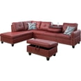 thumbnail image 1 of Lifestyle Furniture Catrina Left-Facing Sectional & Ottoman in Wine Red, 1 of 2