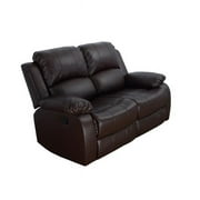 Lifestyle Furniture LGS2900-L Odessa Reclining Loveseat- Dark Brown - 40 x 61.5 x 37 in.