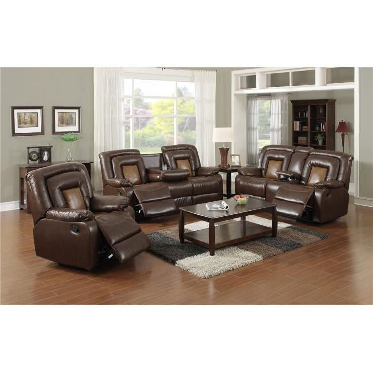 Lifestyle Furniture LSFGS3900 3 Piece Luxurious Reclining Living Room