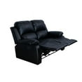 thumbnail image 1 of Lifestyle Furniture Leather Reclining Odessa Loveseat, Black, 1 of 1