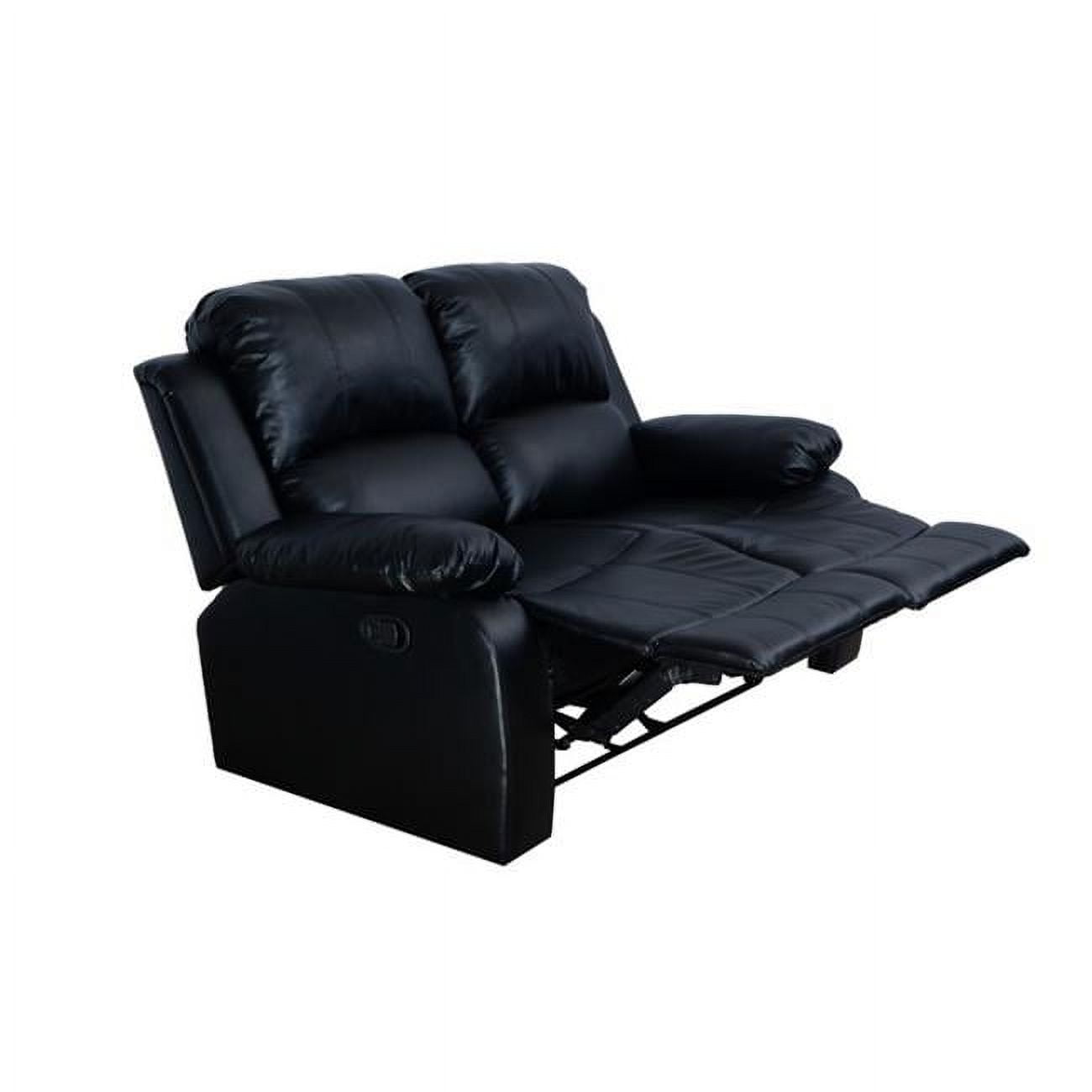 Lifestyle Furniture Odessa Reclining Loveseat Black 40 x 61.5 x 37 in.