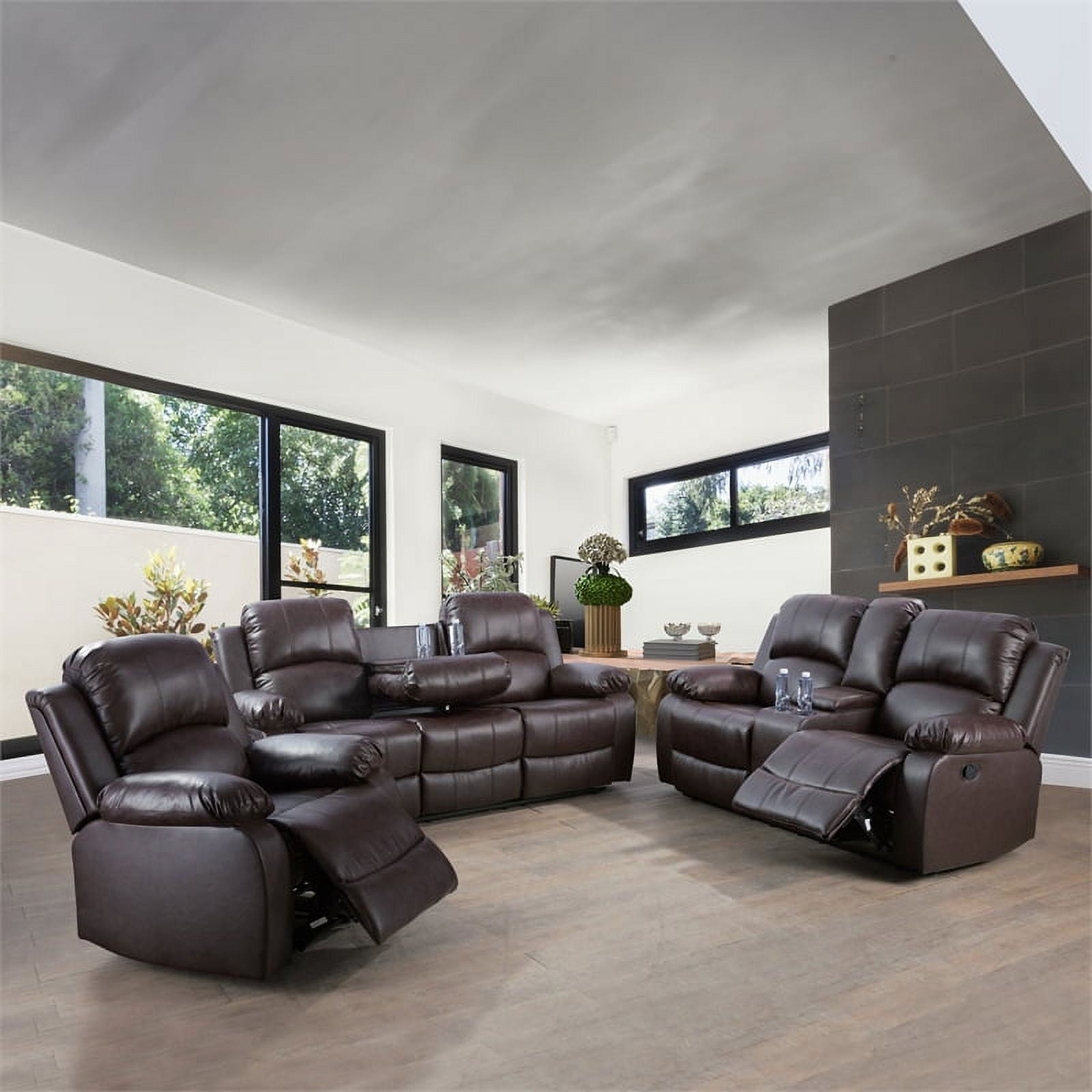 Espresso leather recliner online
