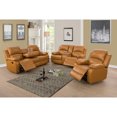 thumbnail image 1 of Lifestyle Furniture Sectional Recliner Sofa Set Bonded Leather 3 PCS Motion Sofa Loveseat Recliner Couch Manual Reclining Chair with Drop Down Table & Central Console for Living Room (Ginger), 1 of 1