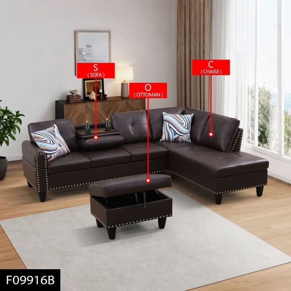 Lifestyle Furnitures 3 pieces sectional sofa