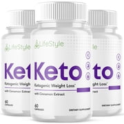 Lifestyle Keto - Ketogenic Weight Loss - Energy & Focus Boosting Dietary Supplements for Weight Management & Metabolism - Advanced Fat Burn Raspberry Ketones Pills - 180 Capsules 3 Pack