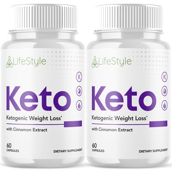 Lifestyle Keto - Ketogenic Weight Loss - Energy & Focus Boosting Dietary Supplements for Weight Management & Metabolism - Advanced Fat Burn Raspberry Ketones Pills - 120 Capsules (2 Pack)