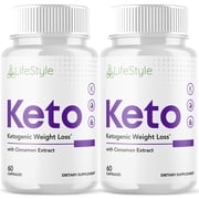 Lifestyle Keto - Ketogenic Weight Loss - Energy & Focus Boosting Dietary Supplements for Weight Management & Metabolism - Advanced Fat Burn Raspberry Ketones Pills - 120 Capsules 2 Pack
