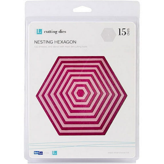Lifestyle Nesting Dies-Hexagons, 15 Dies, Pk 1, Lifestyle Crafts