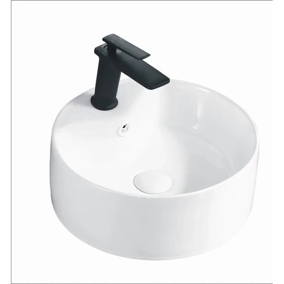 Lifestyle Round Countertop White Ceramic Wash Basin CUPC Certified